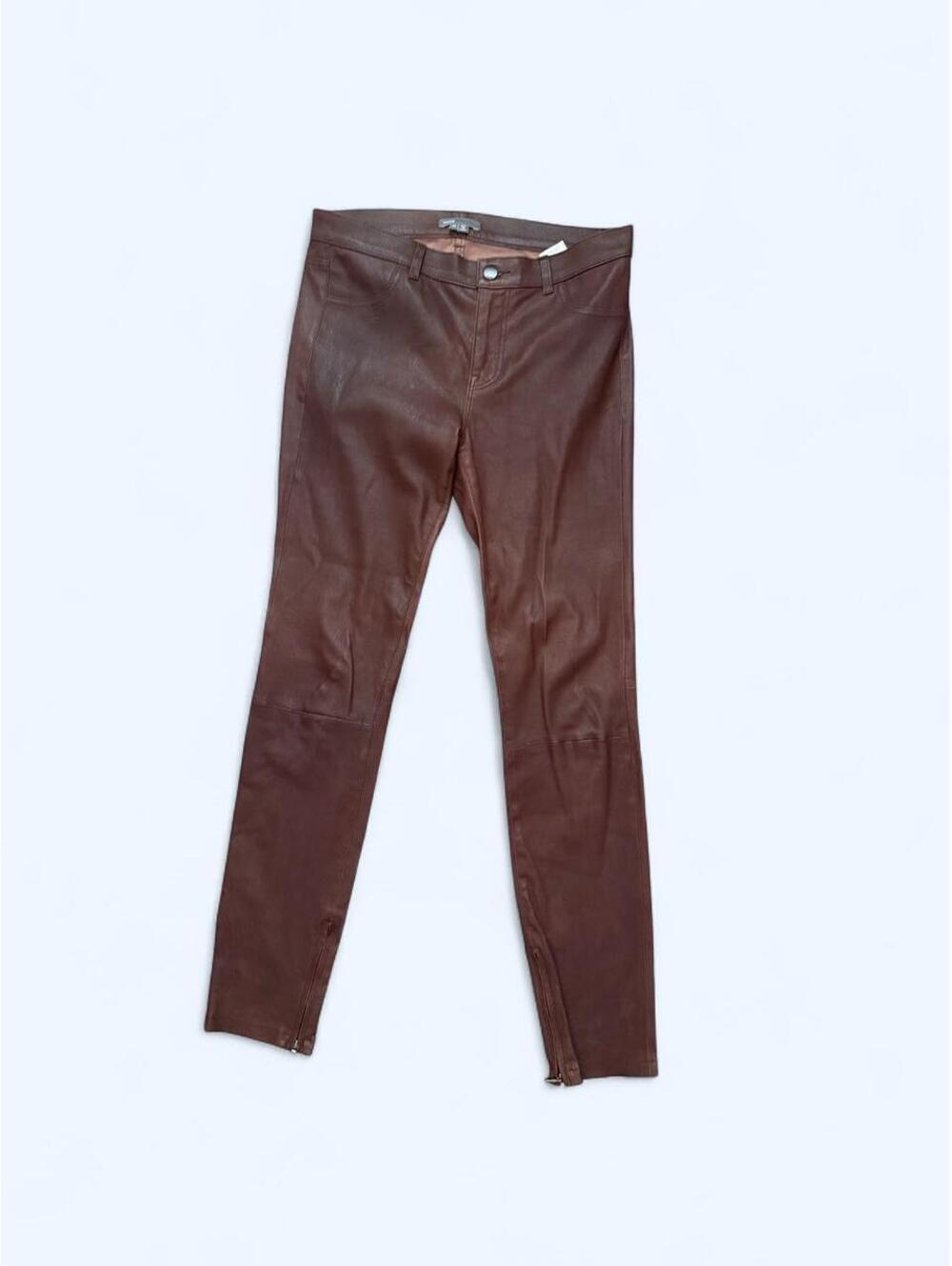 Vince brown leather pants size 10